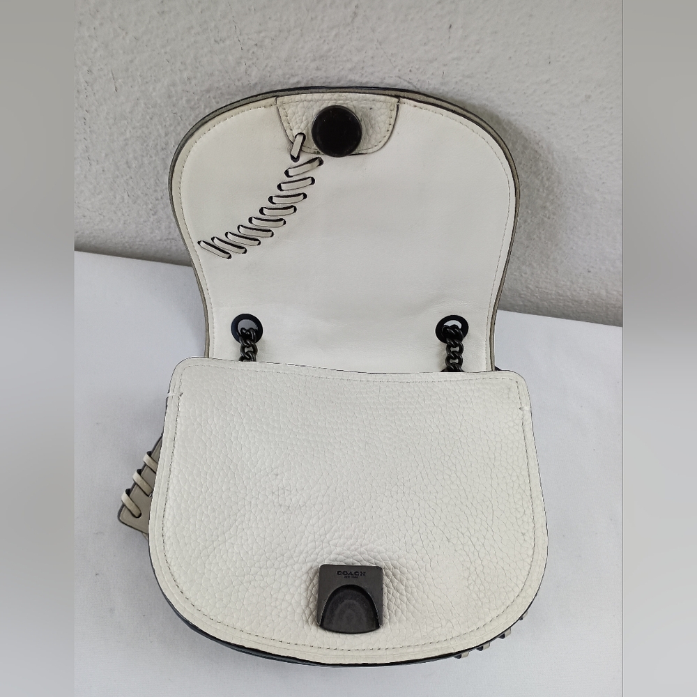 Coach Rip n Repair Shadow Crossbody 36976 Parchment Leather, Black Copper in EUC - Picture 10 of 12
